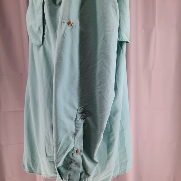 LL BEAN Fly Fishing Long Sleeve Vented Green Shirt Men's Size Large Button Down - Picture 4 of 7